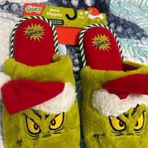 The Grinch Men's Green Slippers New